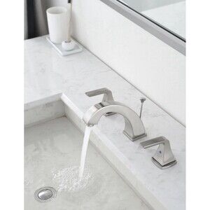 Kingmore Luxury Brushed Nickel 8” Wide-Set Bath Faucet - New, Sleek!